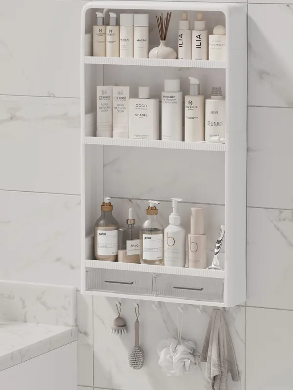 Yapışkanlı Duvar Rafı Organizer, Banyo Mutfak ve Duş İçin