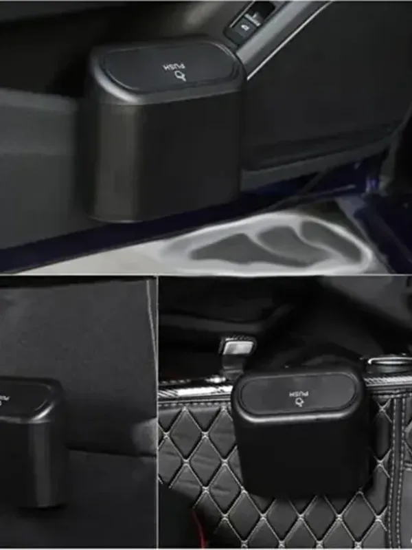 AutoBox Minimal Araç Çöp Kovası Siyah