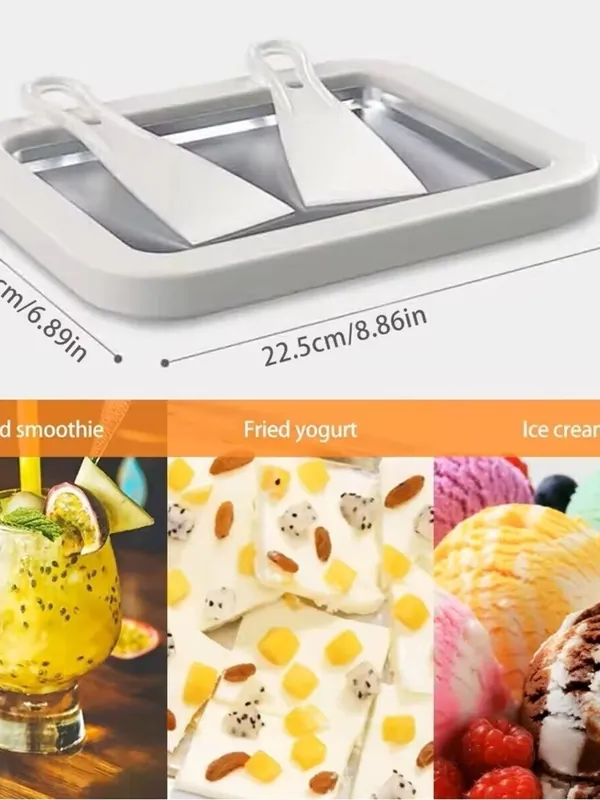 Kore Tarzı Rulo Dondurma Tavası, Spatulalı Ev Tipi
