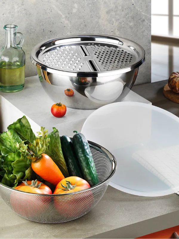 Hazneli Paslanmaz Çelik Rende 24 cm, 4 Farklı Rendeleme