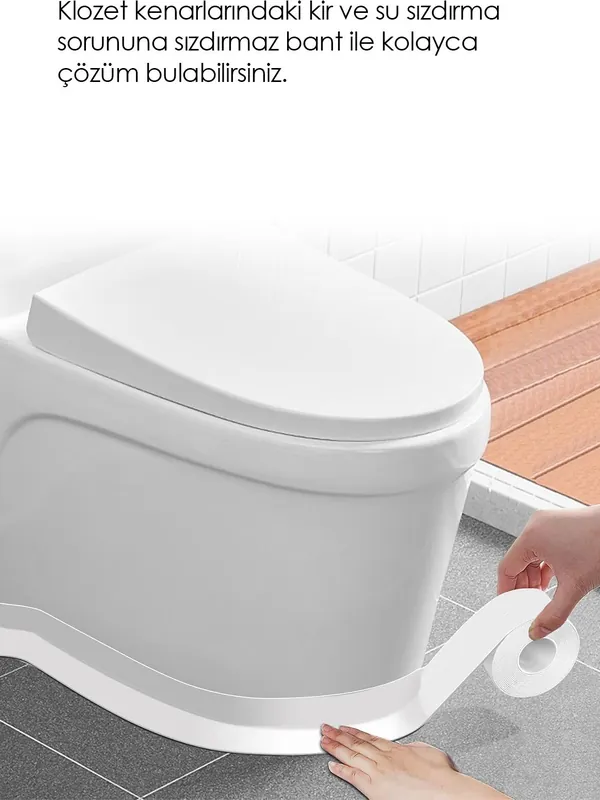 Su Geçirmez Küvet ve Lavabo Sızdırmazlık Bandı 3,2 m Beyaz