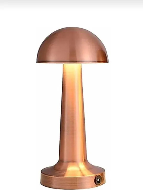Rose Gold Dokunmatik Şarjlı Mantar Masa Lambası