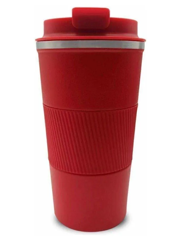 Çift Katmanlı Paslanmaz Çelik Termos Bardak 500 ml, Sızdırmaz Kırmızı