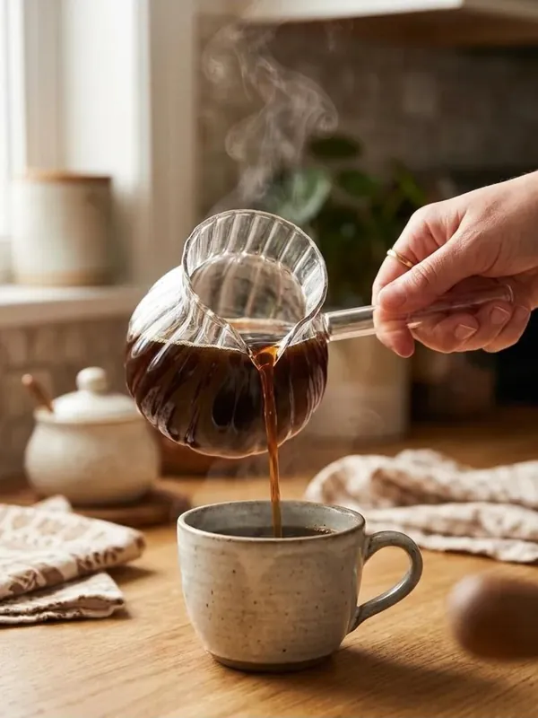 Oluklu Borosilikat Cam Cezve 400 ml, Ateşe Dayanıklı