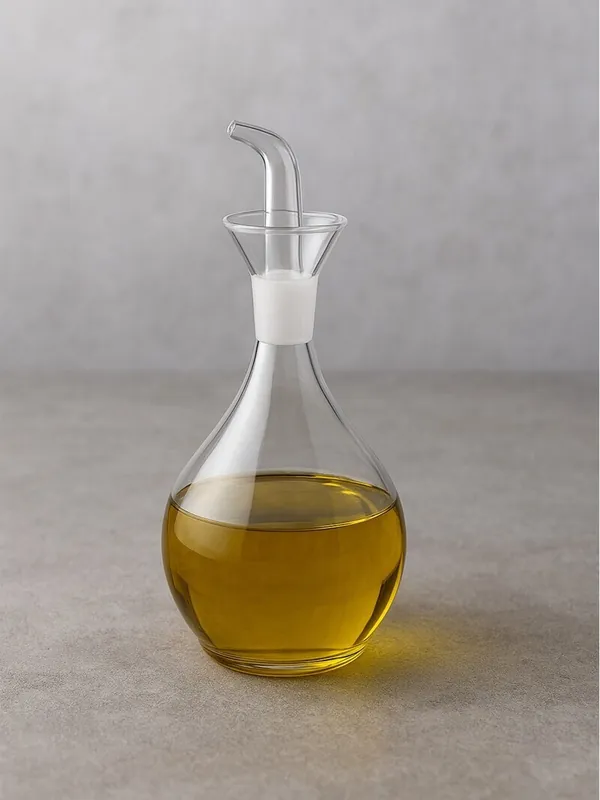 Tombul Borosilikat Cam Yağdanlık 900 ml, Damlatmaz Sirkelik