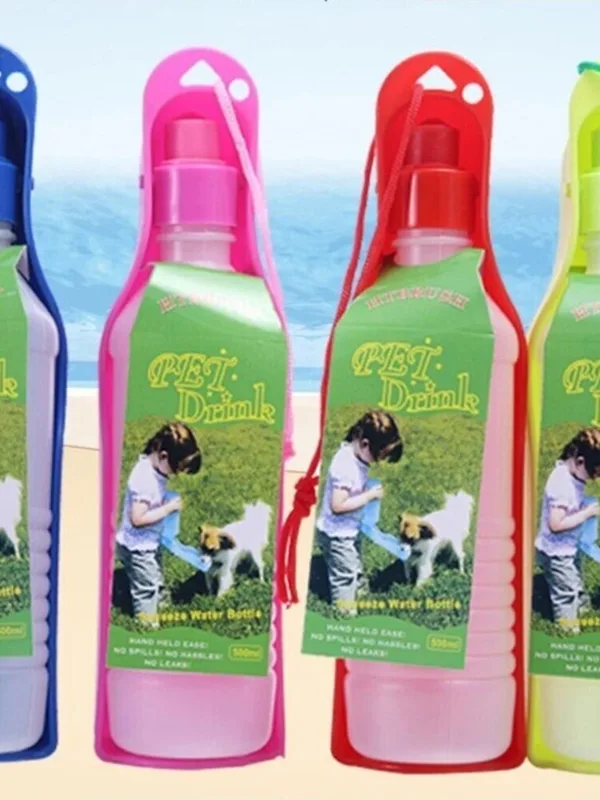 Evcil Hayvan Su Şişesi 500 ml, Taşınabilir Suluk Kabı