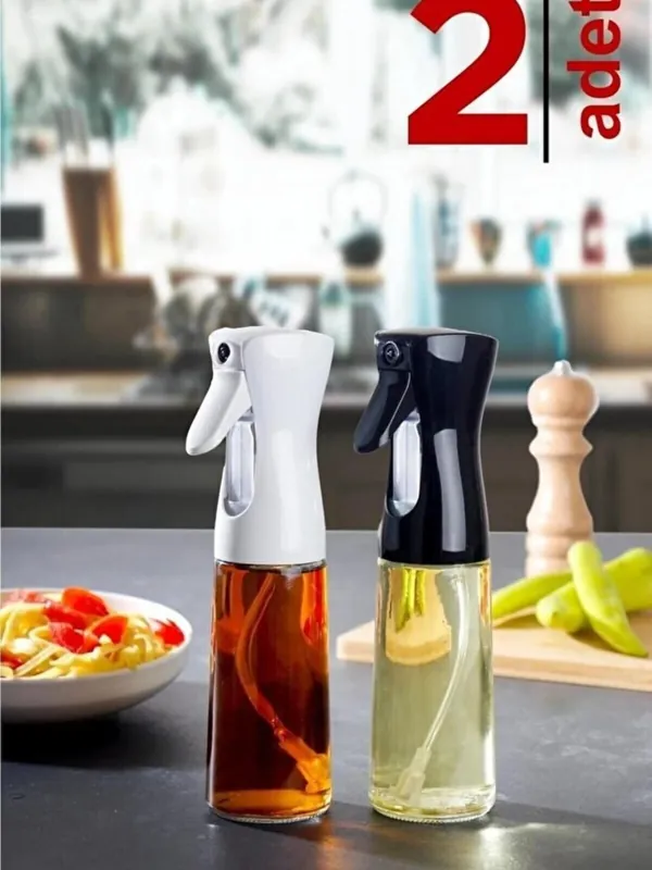 2'li Sprey Cam Yağdanlık 225 ml, Air Fryer Yağ Püskürtücü